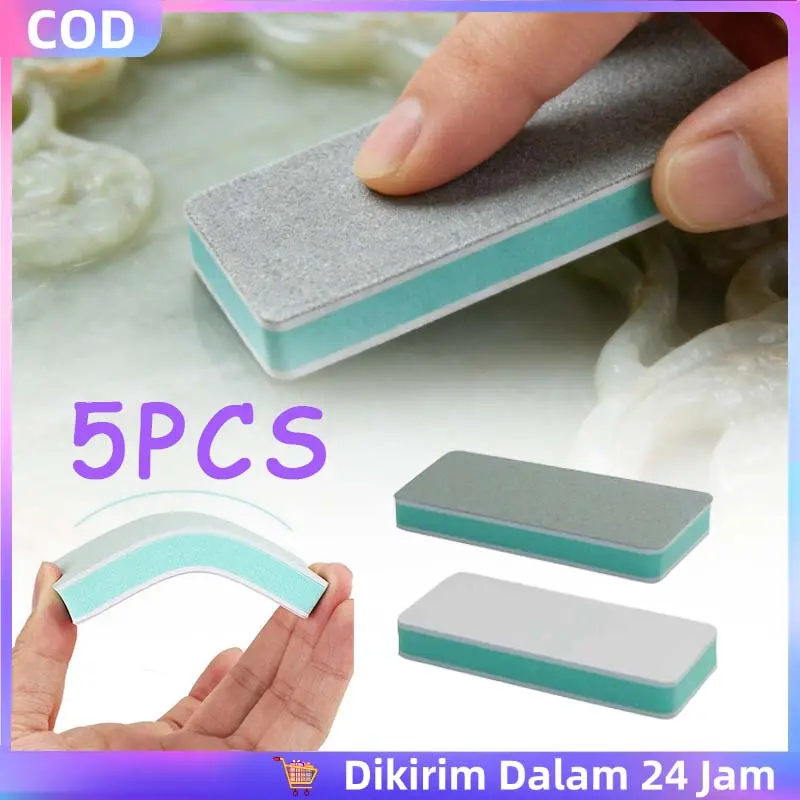 5pcs Spon Penghilang Kerak Aquarium Strip Pengamplasan Bijih Bodhi Spons Pembersih Kaca Aquarium