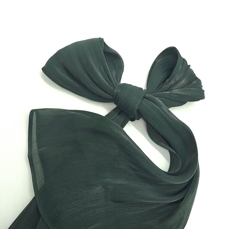 Product Introduction of Summer New Solid Color Soft and Shiny Silk Scarf Long Scarf Headscarf Shawl 15