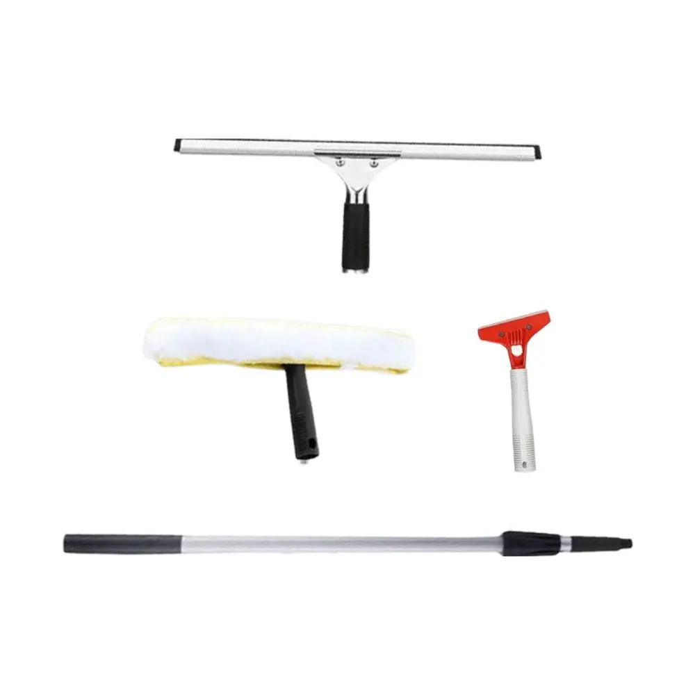 Professional Telescopic Window Squeegee, Window Cleaner Long Handle Scrubber for Indoor Outdoor Window Shower Door Glass Wall Bathroom