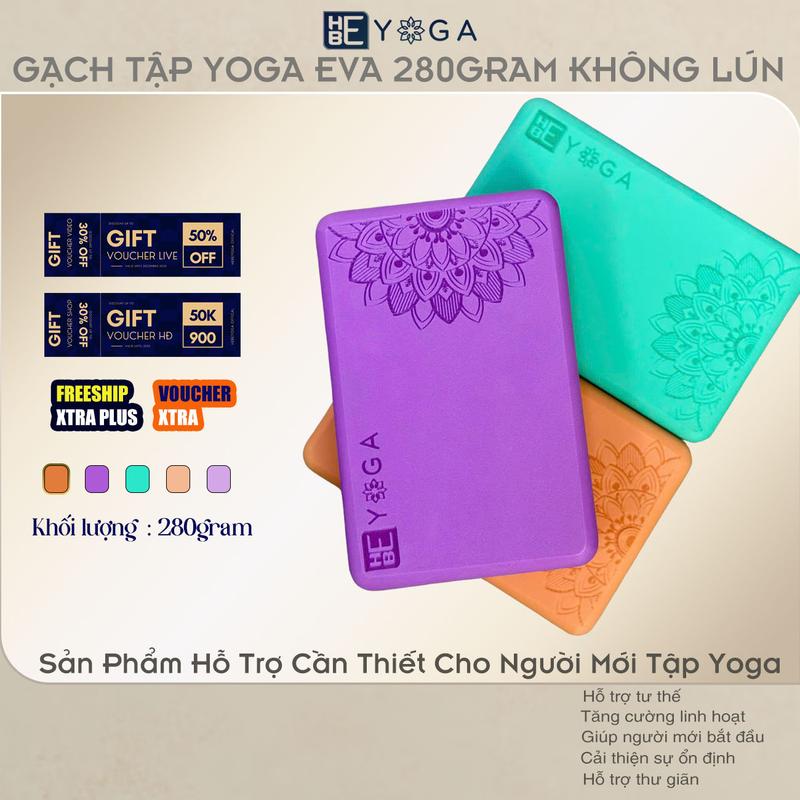 Gạch Tập Yoga YOGA HBE Hoa Văn Mandala Cao Cấp Khối Lượng 280gram