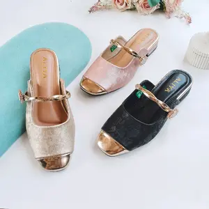 ALIYA Wenitha Mules wanita Heels 3cm Slip on Mary jane