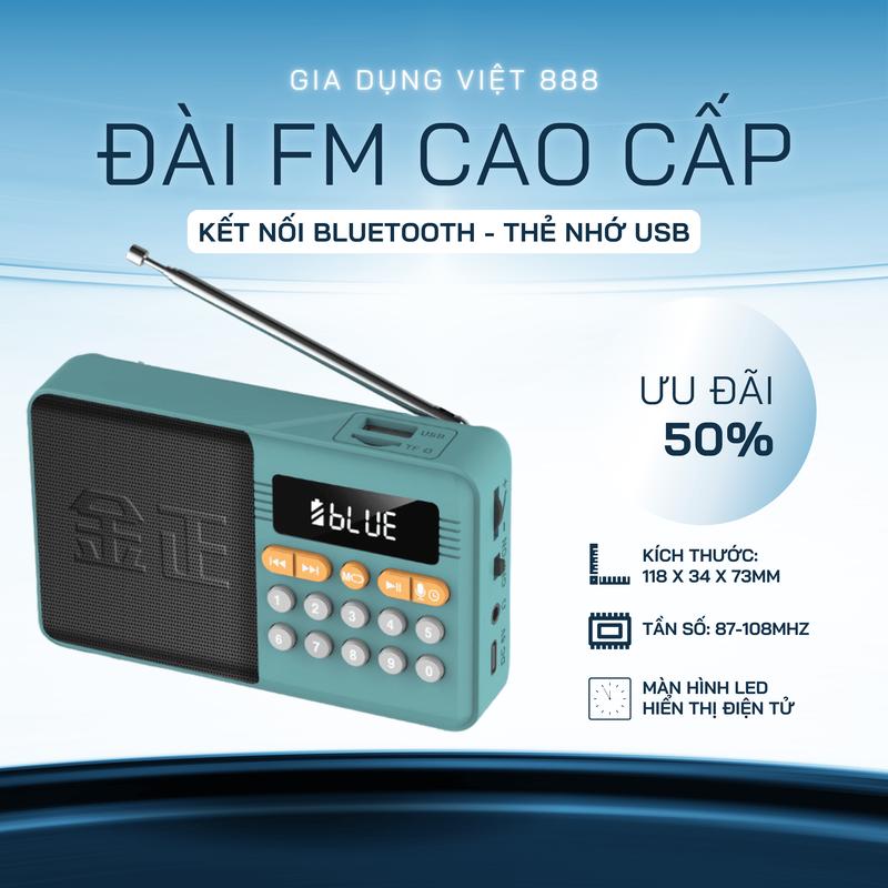 ĐÀI FM CAO CẤP NONTAUS - Máy nghe nhạc Bluetooth, Thẻ Nhớ, USB - Âm Thanh To…