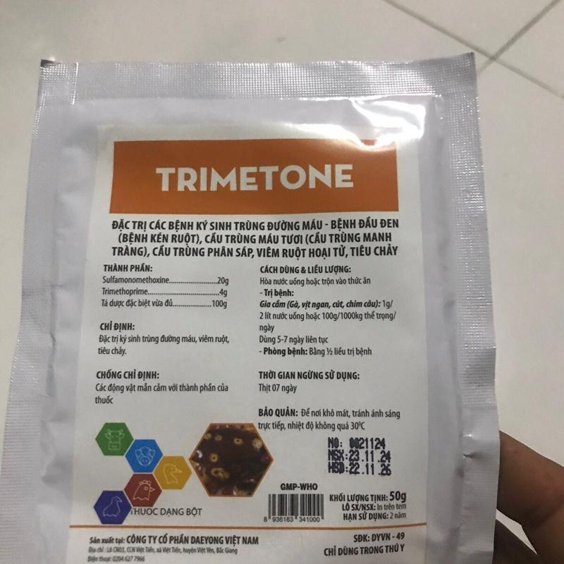 Trimeton phòng ngừa cầu trùng kí sinh trùng máu trên gia cầm và thú cưng( thuốc bổ cho thú cưng)