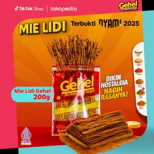(Terbukti NYAM) MIE LIDI GEHEL 200gr - Makanan Ringan,  Food Noodles Goreng Instan Pedas Cemilan Snack