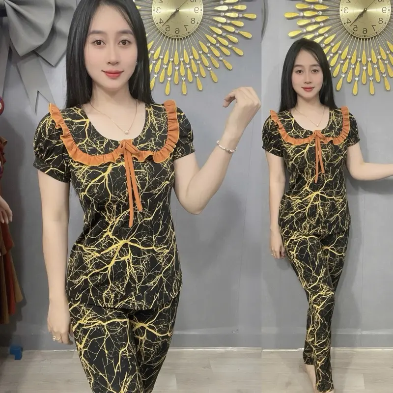 - Đồ bộ thiết kế thun aty tơ - quần dài ống ôm !!!