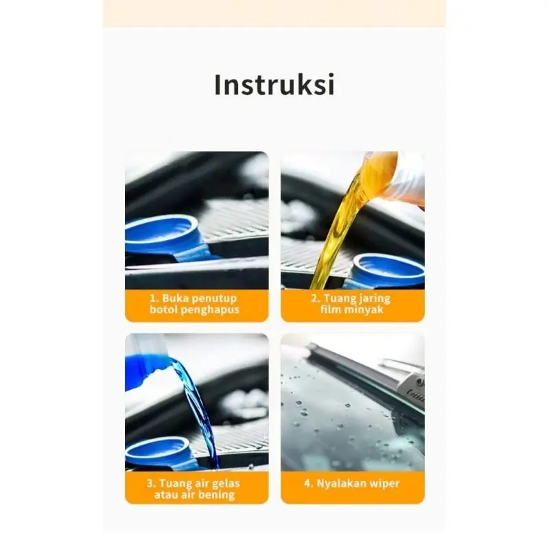 [FLASH SALE] Obat pembersih jamur kerak kaca mobil Car Glass Oil Film Removing CAIRAN PEMBERSIH KACA OBAT JAMUR KACA - Pembersih Jamur - Pembersih Jamur Kaca - Pembersih Kerak 5