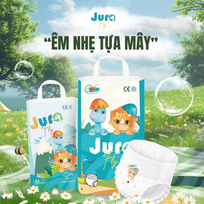 JURA FLY: Bỉm quần   Tã dán Hạt SAP Nhật Bản. Đai Chun không cảm giác. mỏng 2mm. Thấm hút 1000ml. Có Big size từ M Đến 4XL 