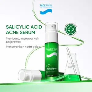 FACERINNA 2% Salicylic Acid + 2% Niacinamide Acne Serum 20ml |  Serum Jerawat Acne| 2PCS|Cleanser+SerumTreatment Menghilangkan Bekas Jerawat Kulit Beruntusan Mencegah Jerawat Datang Lagi Calms Acnes&Redness Prevents Breakout