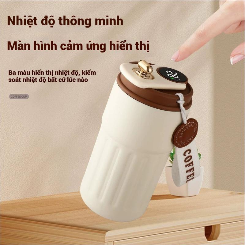 Cốc Giữ Nhiệt Thép Không Gỉ 316 Màn Hình Nhiệt Độ Thông Minh – Cốc Cà Phê Cao Cấp Cho Cô Gái, Thiết Kế Tinh Tế, Kèm Cốc Nước, Phù Hợp Văn Phòng binh giu nhiet 7