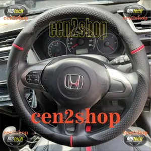Brio Sarung Stir Mobil Mbtech Original Kulit Sintetis