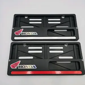 1 Pasang Tempat Plat Nomor List Merah Putih Plus Stiker Hologram Honda - 1 Set Dudukan Plat Nomor Motor Stiker Tempel Honda Universal Semua Motor Honda
