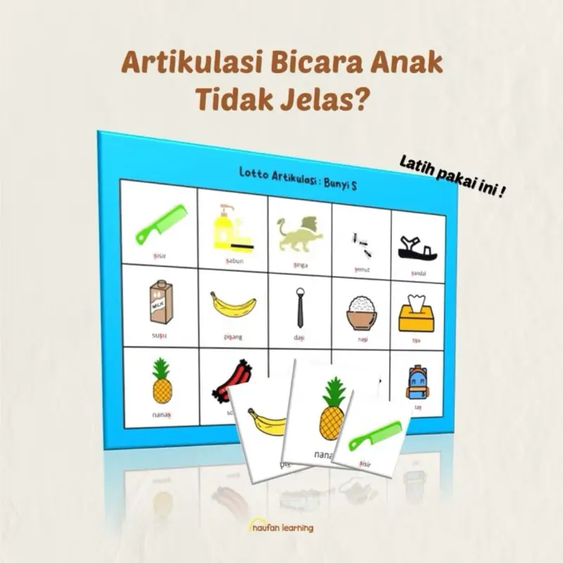 Latihan Bicara Anak - Lotto Artikulasi - Naufan Learning Terapi Wicara
