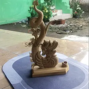Blawong motif naga kayu jati duduk isi satu ukiran bolak balik persis di gambar