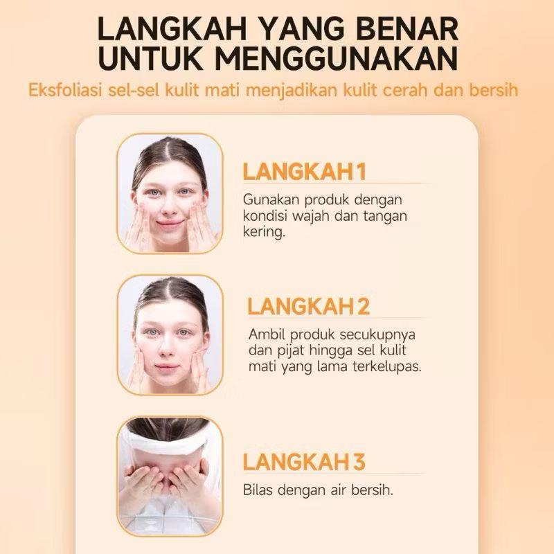 Product Introduction of GMEELAN Orange Exfoliating Gel 50g mencerahkan wajah dan mengangkat komedo 10