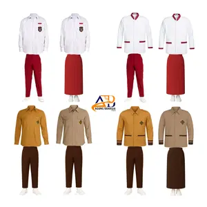 Seragam Sekolah Anak SD Laki - Laki Perempuan Atasan Bawahan Lengan Panjang Putih Merah & Pramuka Bahan Oxford Tebal Baju Kemeja Celana Rok