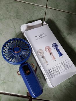 Product Review of CID39 Kipas Angin Lipat Mini Portable LED Display 5-Speed Wind Adjustment Kipas Genggam Kipas Kecil Foldable from m**p 0