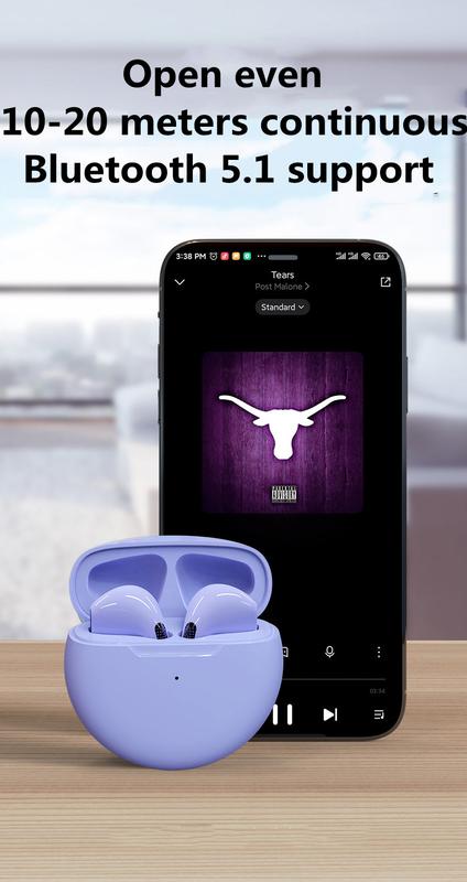 Product Introduction of Original Air Pro 6 TWS Wireless Headphones Fone Bluetooth Earphones Mic Pods InEar Earpods Pro6 Earbuds sport Headset For Xiaomi 9