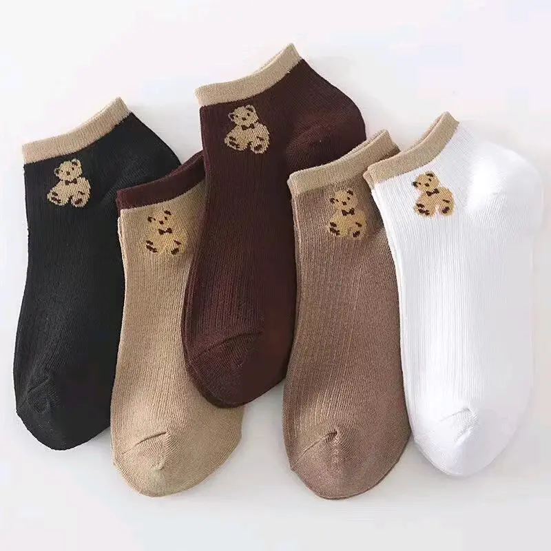 Kaos Kaki Wanita Motif Beruang Kaos Kaki Fashion Semata Kaki Gaya Korea 2