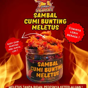 Sambal Jebret Sambal Sambal Baby Cumi Bunting Cabe Merah Siap Santap