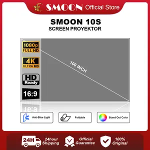 SMOON 10S Projector Screen - Layar Proyektor - 100 Inch - 4K Anti Light