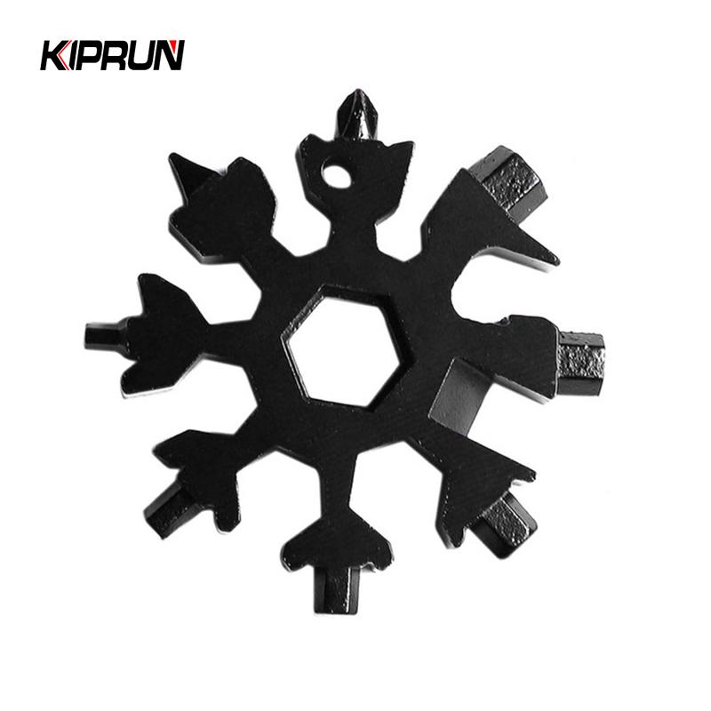 Móc Khóa Spanner Bông Tuyết, KIPRUN, 18 trong 1, Đa Chức Năng, Móc Chìa Khóa Cờ Lê Đi Bộ Đường Dài Ngoài Trời, Bỏ Túi, Đa Năng, Sinh Tồn Cắm Trại, Dụng Cụ Cầm Tay 1