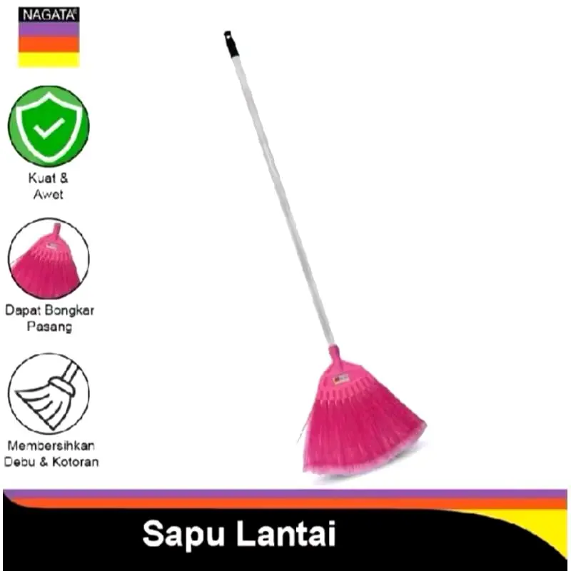 Sapu Plastik Nagata NGT 341 / Sapu Nylon Warna Kombinasi (Model Baru) 5