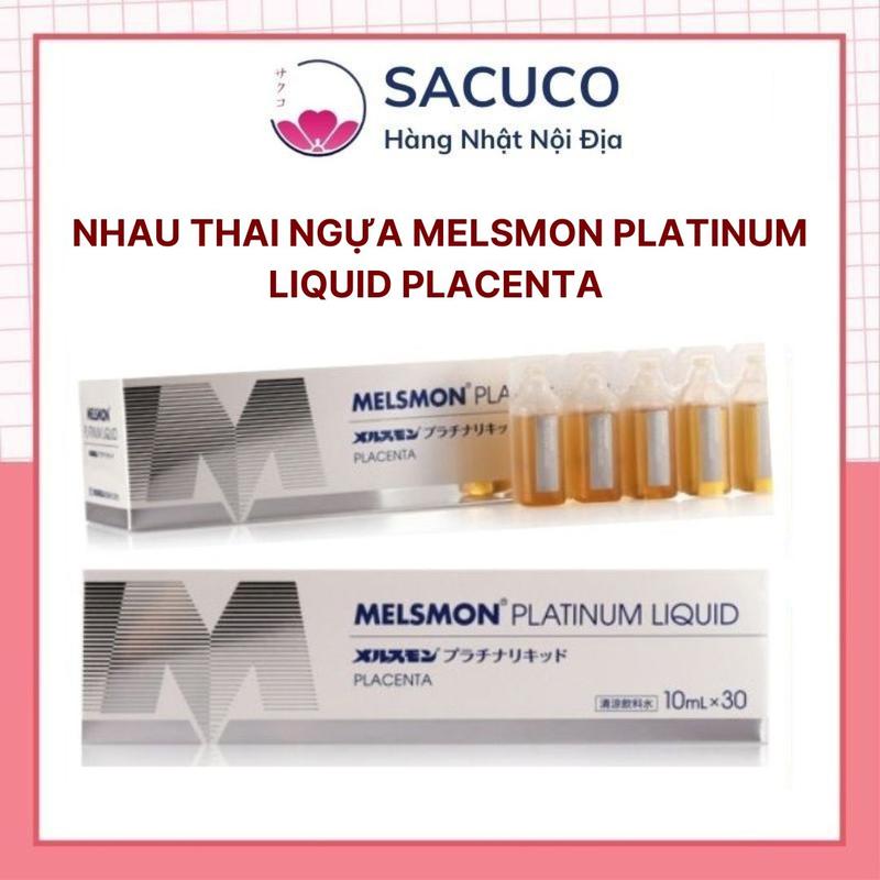 Melsmon Platinum Liquid Placenta - Nước uống nhau thai ngựa 10ml x 30 tuýp Nhật Bản