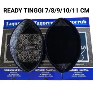 Peci/Kopiah Hitam Songkok Taqqorub Polos AC Pria Anak Dewasa Tinggi 7/8/9/10/11 CM