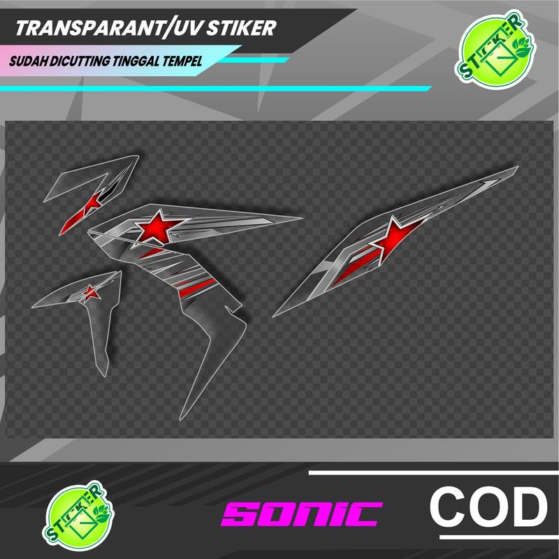 Product Introduction of STRIPPING TRANSPARAN UV CLEAR SIMPEL HONDA SONIC 150R STAR DIESEL LIVERY 3 UV SUDAH DI CUTTING TINGGAL TEMPEL 6