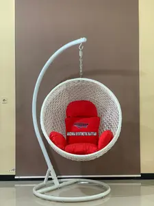 JAWA AREA Ayunan Gantung Rotan Sintetis Bulat Standar