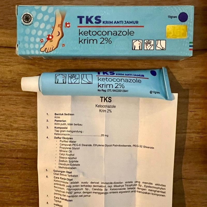 TKS Salep 10gr (Tong Kang Shuang) - Krim Anti Jamur Panu, Kutu Air, Kadas, Kurap Obat Kulit