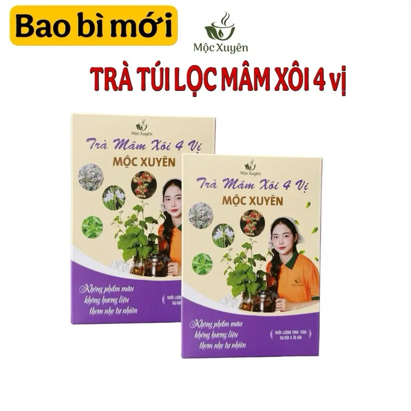 Trà Điều Kinh,4 Vị Mâm Xôi, Bầu Đất ,Trinh Nữ Hoàng Cung, cỏ ngọt