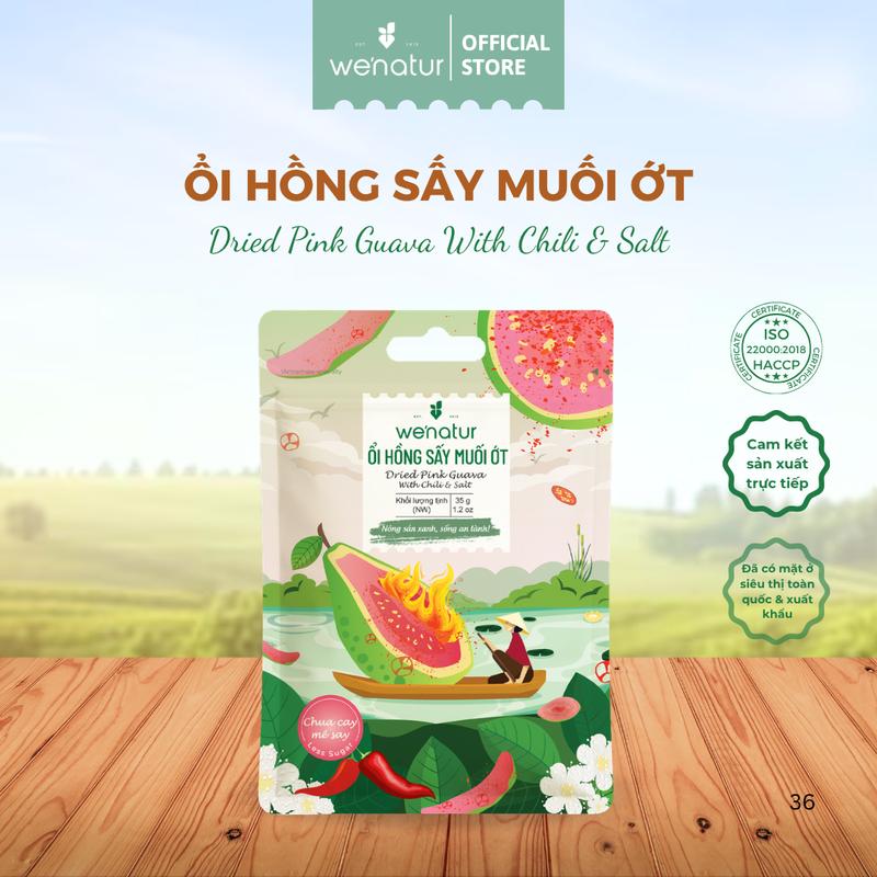 Ổi Hồng Sấy Muối Ớt we'natur 35g