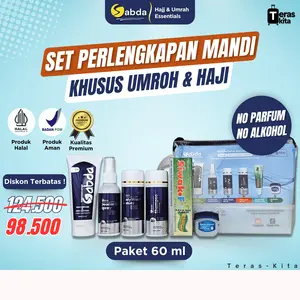 Teras-Kita Set Perlengkapan Mandi Haji & Umroh 60 ml Sabda Hajj & Umrah Essentials Tanpa Wangi Parfum & Alkohol Halal BPOM Premium Quality