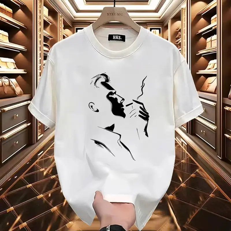 Kaos pakaian mode jalanan pria Kaos katun 1