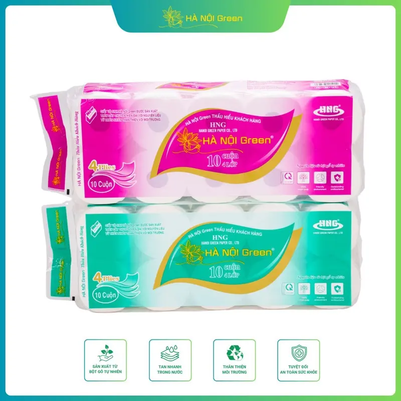 Com Bô 2 Dây Giấy Vệ Sinh Hà Nội Green Tổng 20 Cuộn Giấy