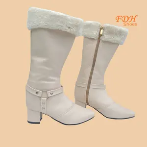 Sepatu Boots Anak Perempuan Selutut Hak Tinggi 5 CM 07 ST BLKP