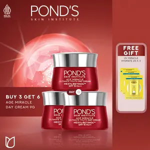 [BUY 3 GET 3] Ponds Age Miracle Hexyl Retinol Niacinamide Day Cream 9gr FREE 3x Pond's UV Miracle Sachet 2g
