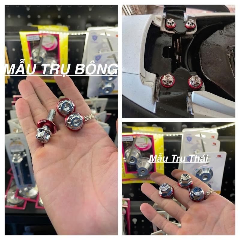 Combo Ốc Cảng Sau Inox 304 Salaya Cho Các Dòng Xe Phổ Thông Sirius ,Fuled ,Vario ,AB ,Vision,vv