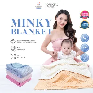 Bumbee Collection - Minky Blanket / Selimut Minky 2 Lapis / Selimut Lembut Ready Stock