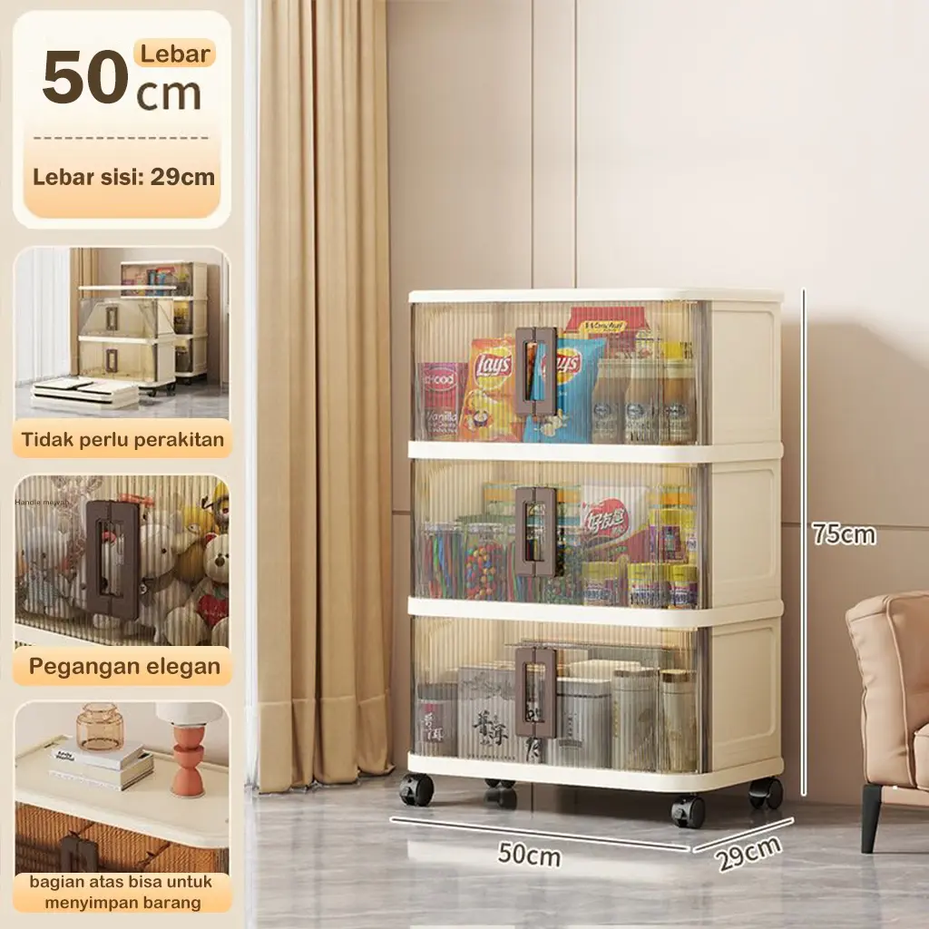 50cm-Abu transparan-3 Susun