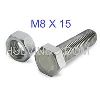 Gambar BAUT MUR HEX STAINLESS STEEL 304 M8 X 15 dari Toko Aneka Guna Tangerang Kota Tangerang 1 Tokopedia