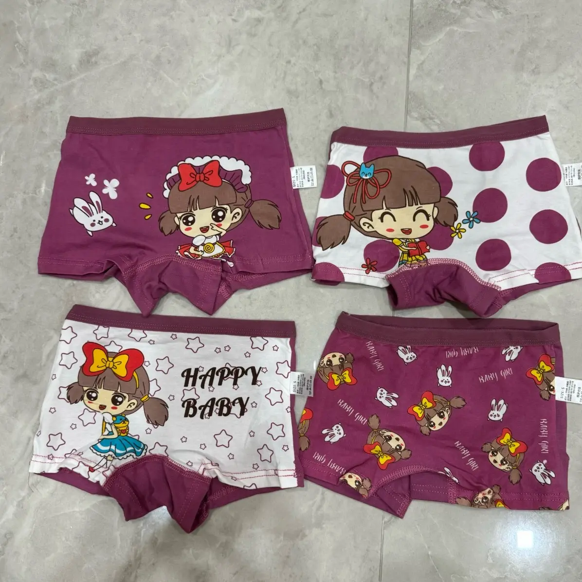 Celana dalam cewek 1set 4pcs untuk umur 1 sd 3tahun