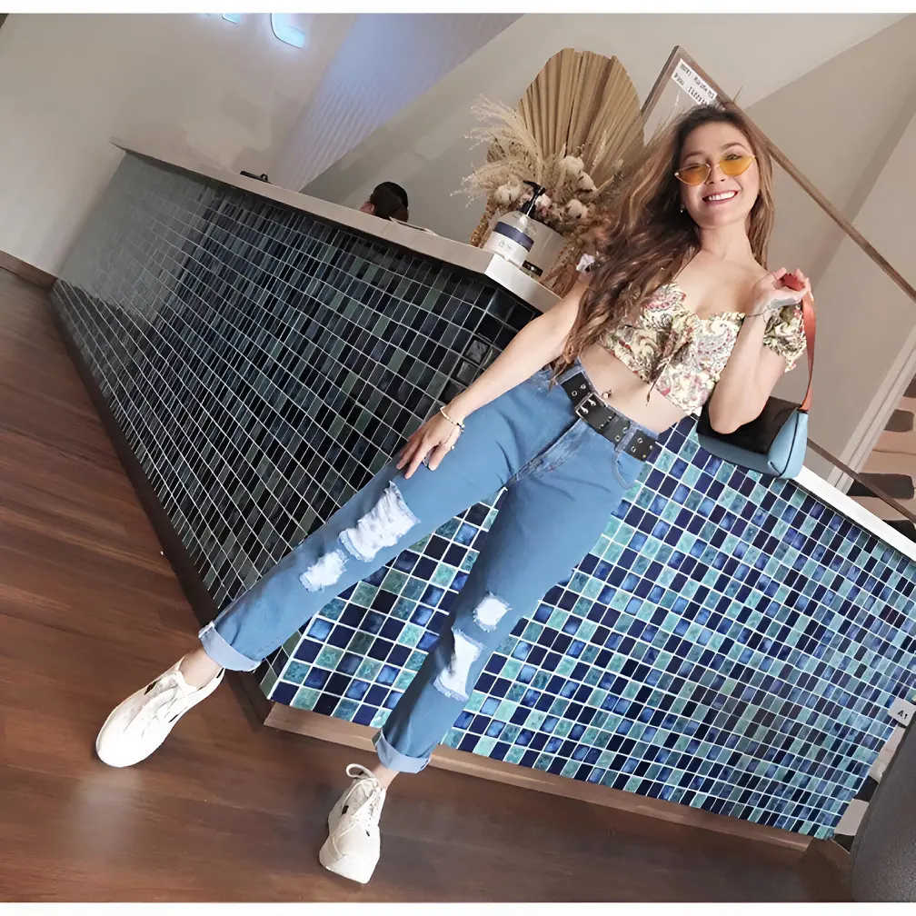 Sakura Glory - CELANA JEANS BOYFRIEND DIVARY DENIM PREMIUM UKURAN EU 27-38 / BAWAHAN / HIGHWAIST / WANITA / DEWASA / DISTRO / IMPORT / COD / DISKON / GRATIS ONGKIR / MURAH