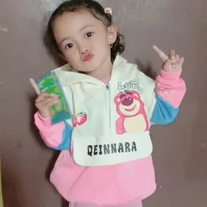 Jaket Anak Perempuan Karakter Pita Terbaru - Gratis Nama - Fashion Hoodie Cantik Bahan Plicee