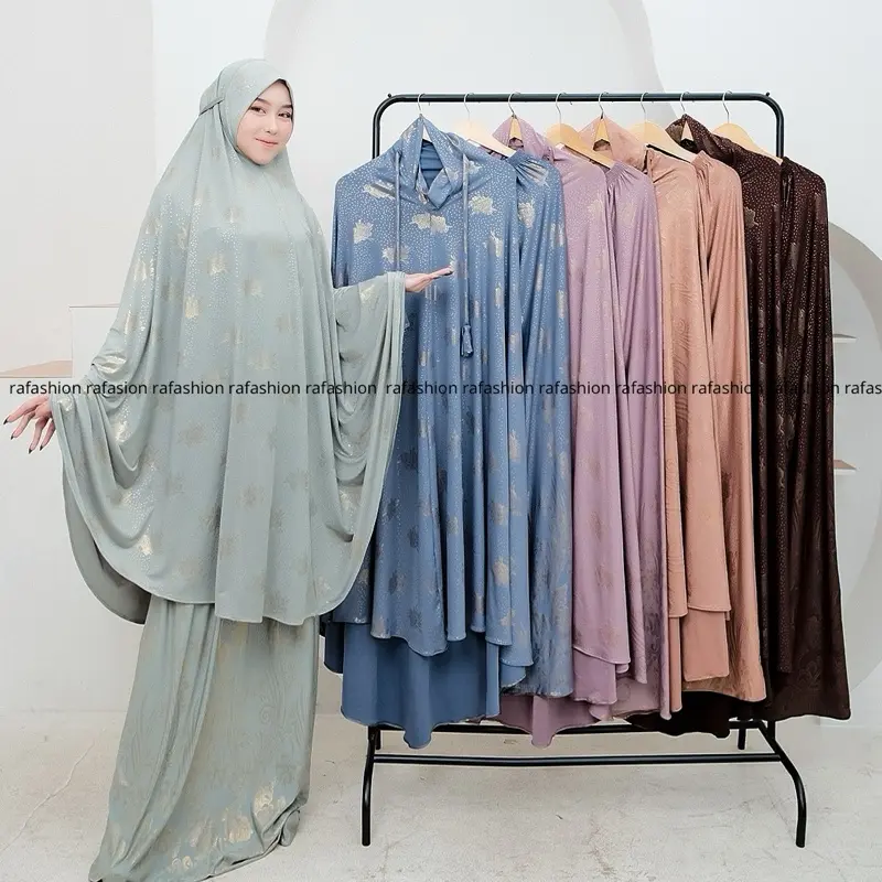 Ra Fashion - Mukena Rifa Alishba Dewasa Full Motif Random Mewah Syar'i Penutup Dagu Jumbo Cantik Panjang Atasan Beli Lokal Muslim Mukenah Traveling