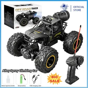 Mobil Mainan 1:18 Remote Control Off-Road Penggerak Dua Roda Mobil Pendakian Paduan Kuat RC Rock Crawler Mobil RC Resistensi Jatuh Dengan Lampu  Spray