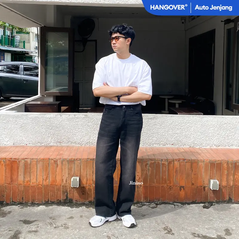 JINISO HANGOVER - 805 Loose Denim Celana Jeans Pria 0