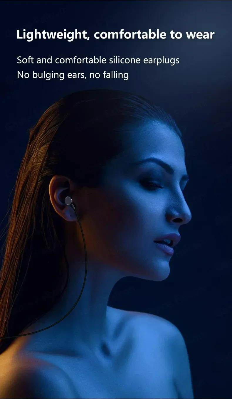 Earphone Gaming Berkabel 3.5Mm/Tipe-c Headphone In-Ear HiFi Bass Bebas Genggam Earbud Musik Stereo Headset Olahraga Portabel untuk Semua Ponsel Pintar