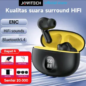 Jovitech Earphone TWS Bluetooth 5.4 dengan Kualitas Suara Surround HiFi dan Fitur ENC untuk Pengalaman Audio Terbaik Headset Wireless